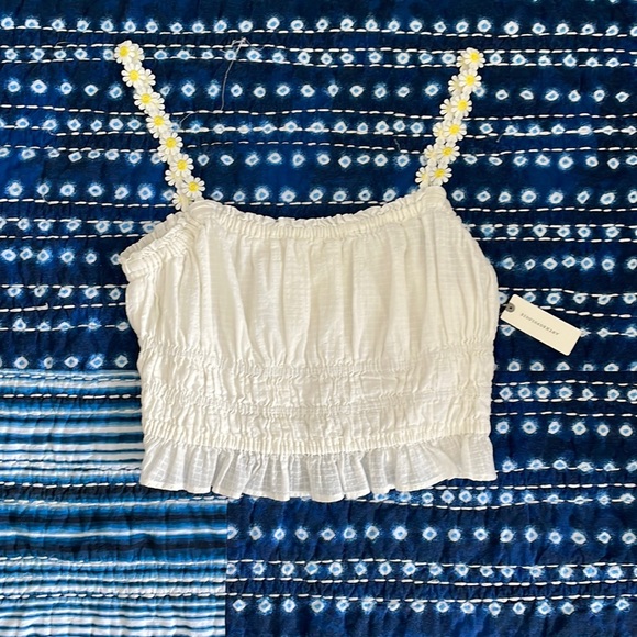 Anthropologie Maeve Crop Daisy Blouse - Picture 1 of 4